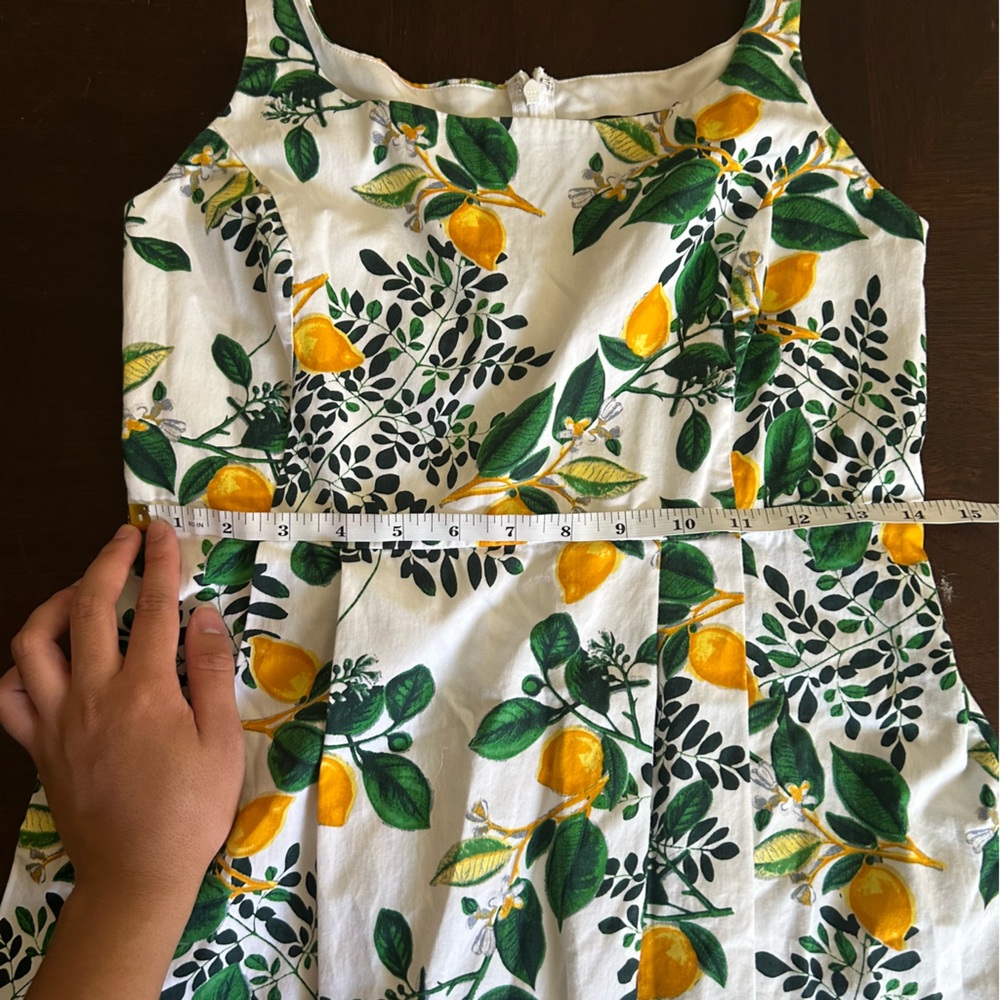 Roz & Ali - Square Neck Midi Dress in Lemon Floral Print - Picture 3 of 6